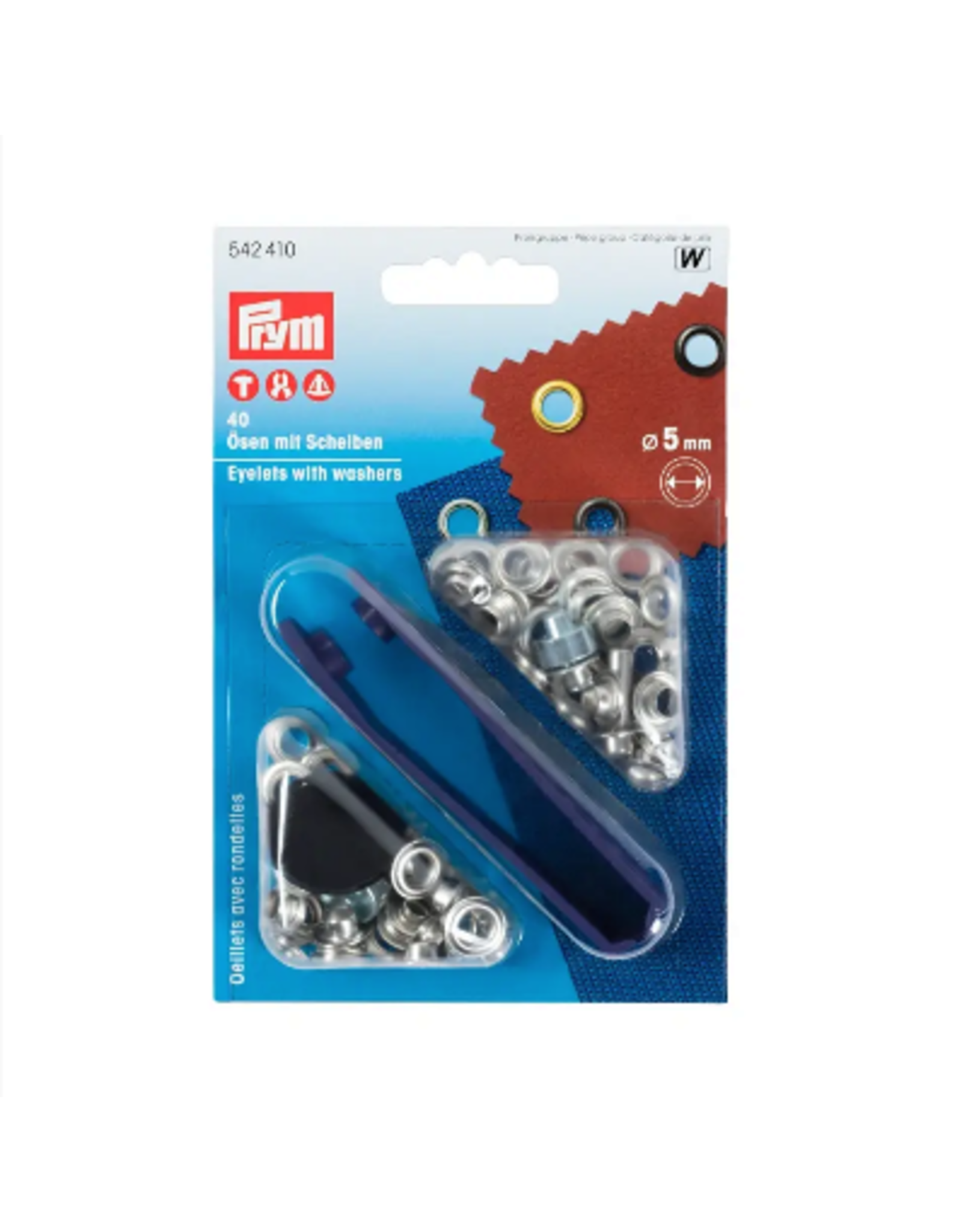 Prym Prym Ringen met schijven 5,0 mm zilverkleurig