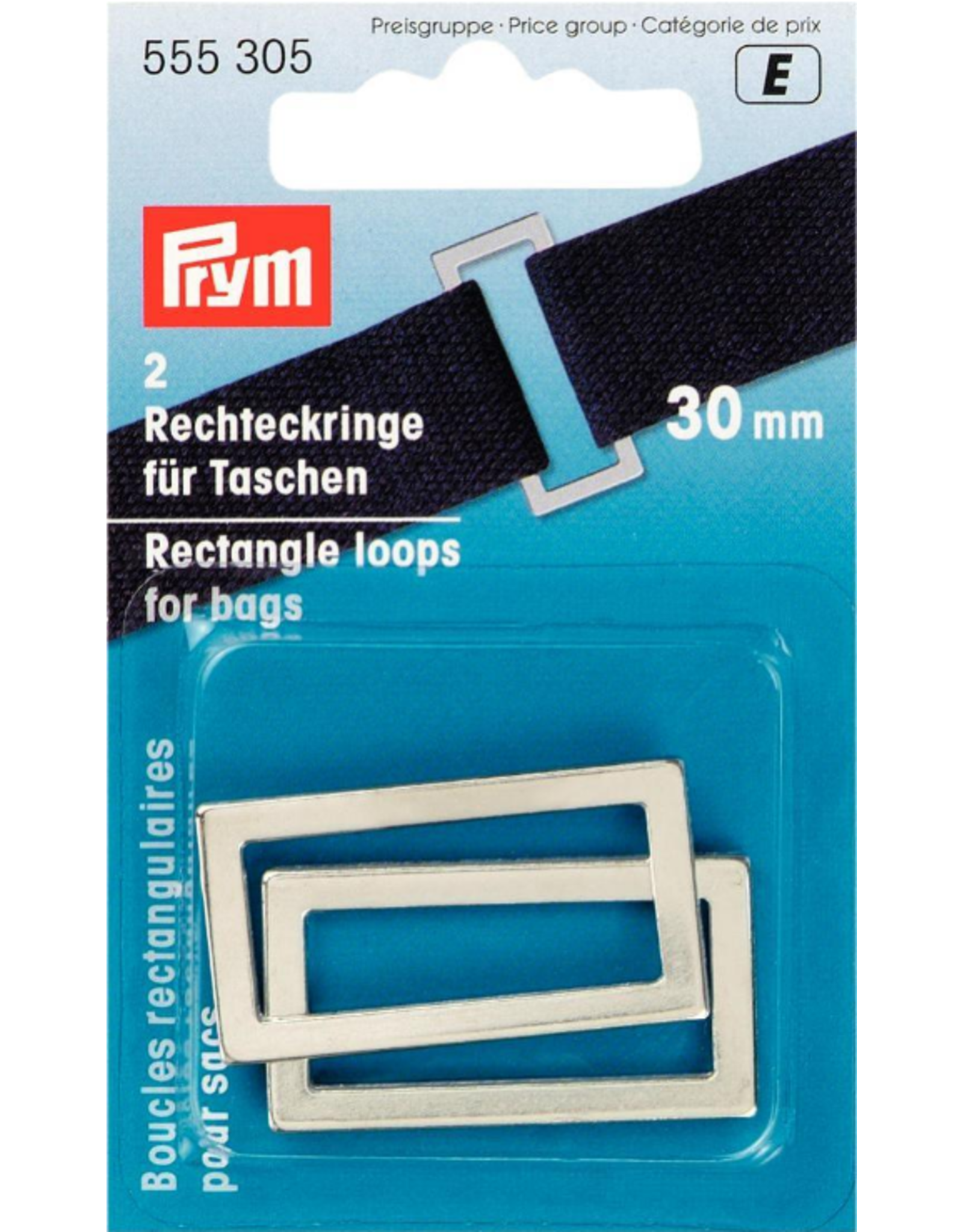 Prym Prym rechthoekige ringen zilver 30 mm 2 stuks