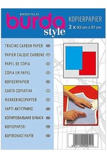 Burda Burda kopieerpapier blauw-rood 83x57cm 2st.