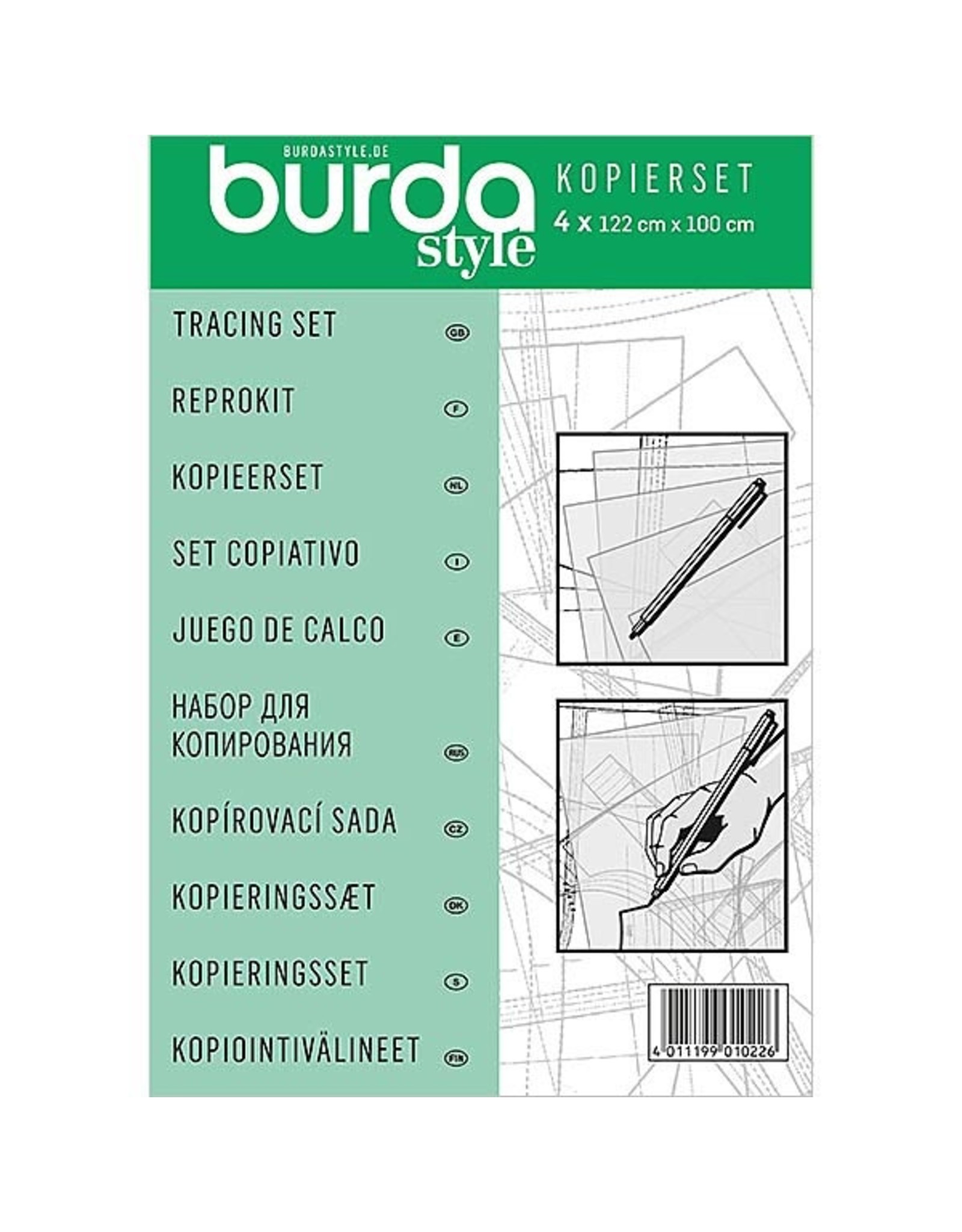 Burda Burda kopieerset (plastic patroonpapier) 122x100cm 4st.