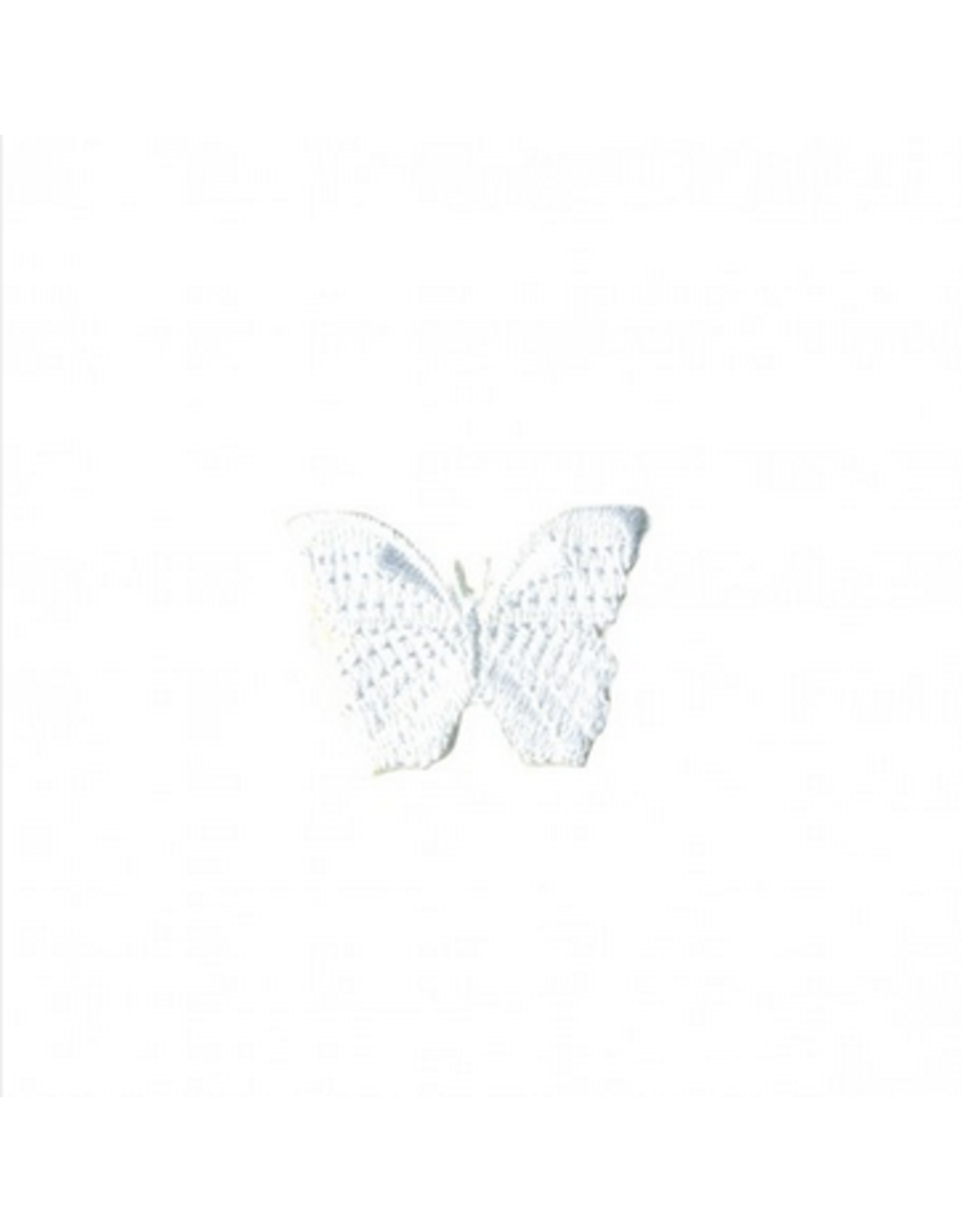 Applicatie witte vlinder 3x4 cm