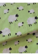 Stoffabrics Stof 100% katoen schapen groen