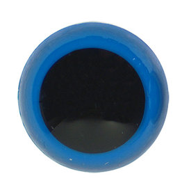 Veiligheidsogen zwart met blauwe rand 10mm 10st.