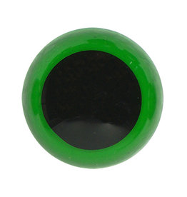 Veiligheidsogen zwart met groene rand 10mm 10st.