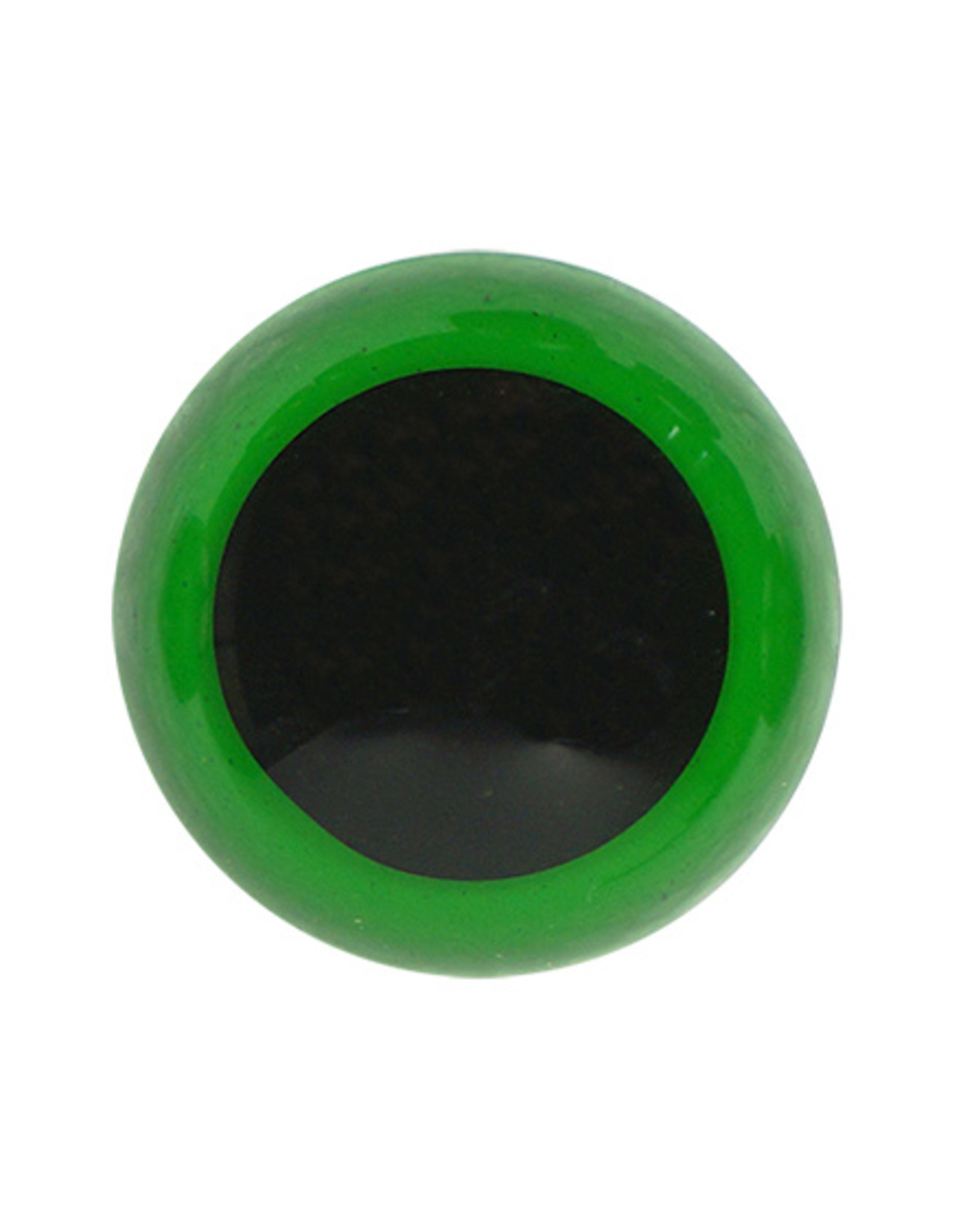 Veiligheidsogen zwart met groene rand 8mm 10st.