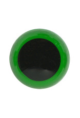 Veiligheidsogen zwart met groene rand 6mm 10st.