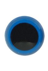 Veiligheidsogen zwart met blauwe rand 6mm 10st.