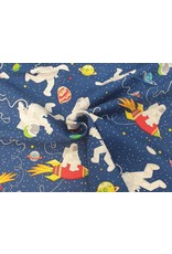Stoffabrics 100% katoen astronauten in de ruimte Stoffabrics 100% katoen astronauten in de ruimte