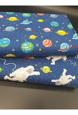 Stoffabrics 100% katoen astronauten in de ruimte Stoffabrics 100% katoen astronauten in de ruimte