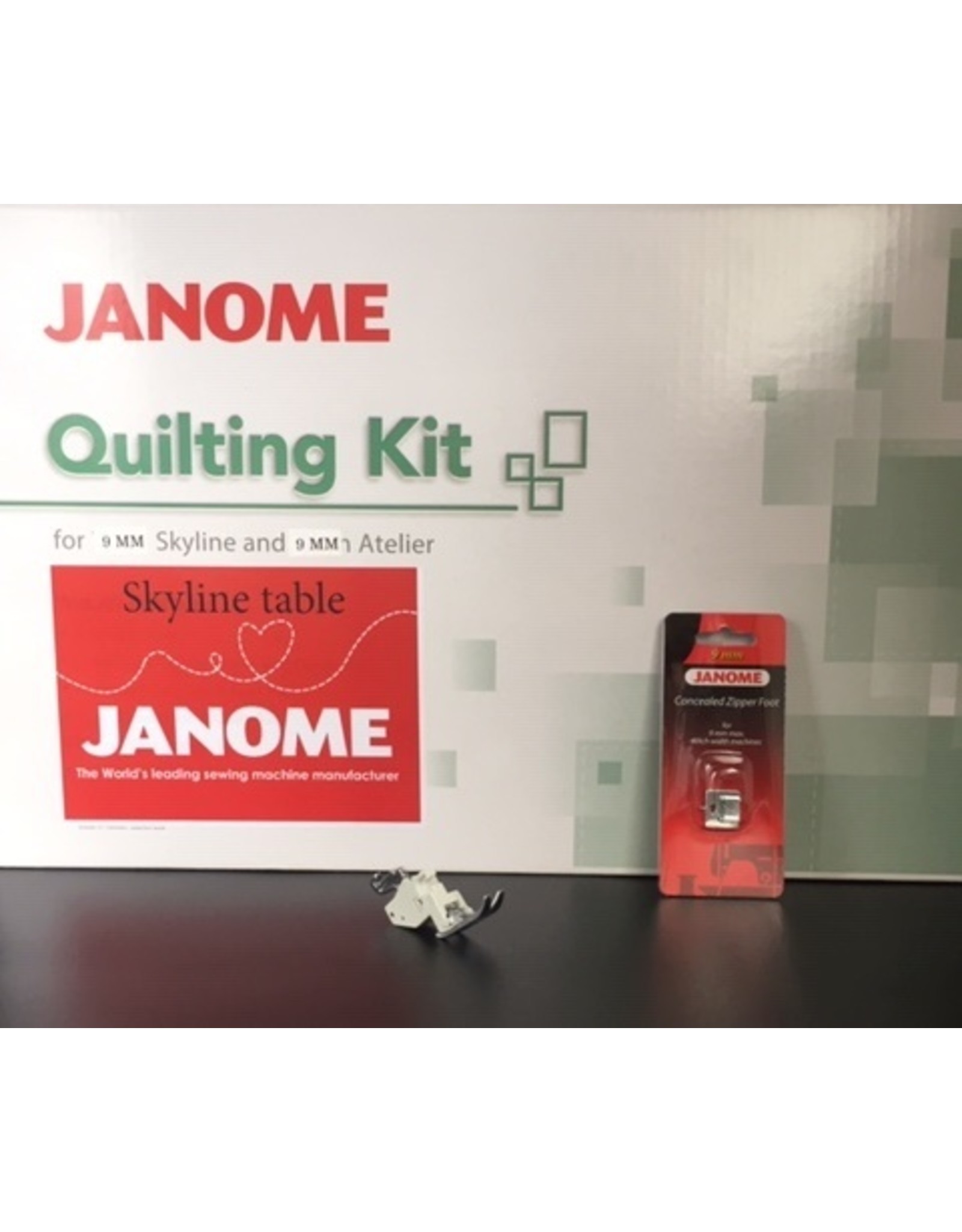 Janome Janome quilt kit Skyline S7 aanschuiftafel,  blinderitsvoet + smalle boventransportvoet