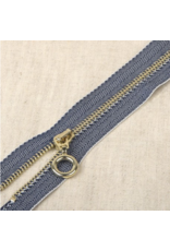 Mediac Mediac Sierrits jeans met gouden tandjes en trekker 10cm