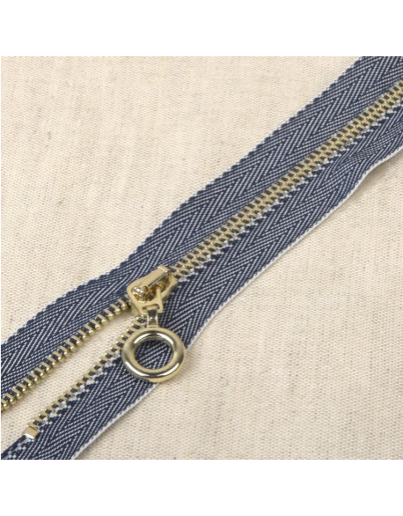 Mediac Mediac Sierrits jeans met gouden tandjes en trekker 10cm