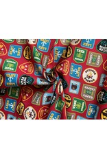 Stoffabrics Stof: 100% katoen patches camping (OEKO-TEX