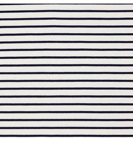 Stof: french terry stripe ecru-navy (OEKO-TEX)