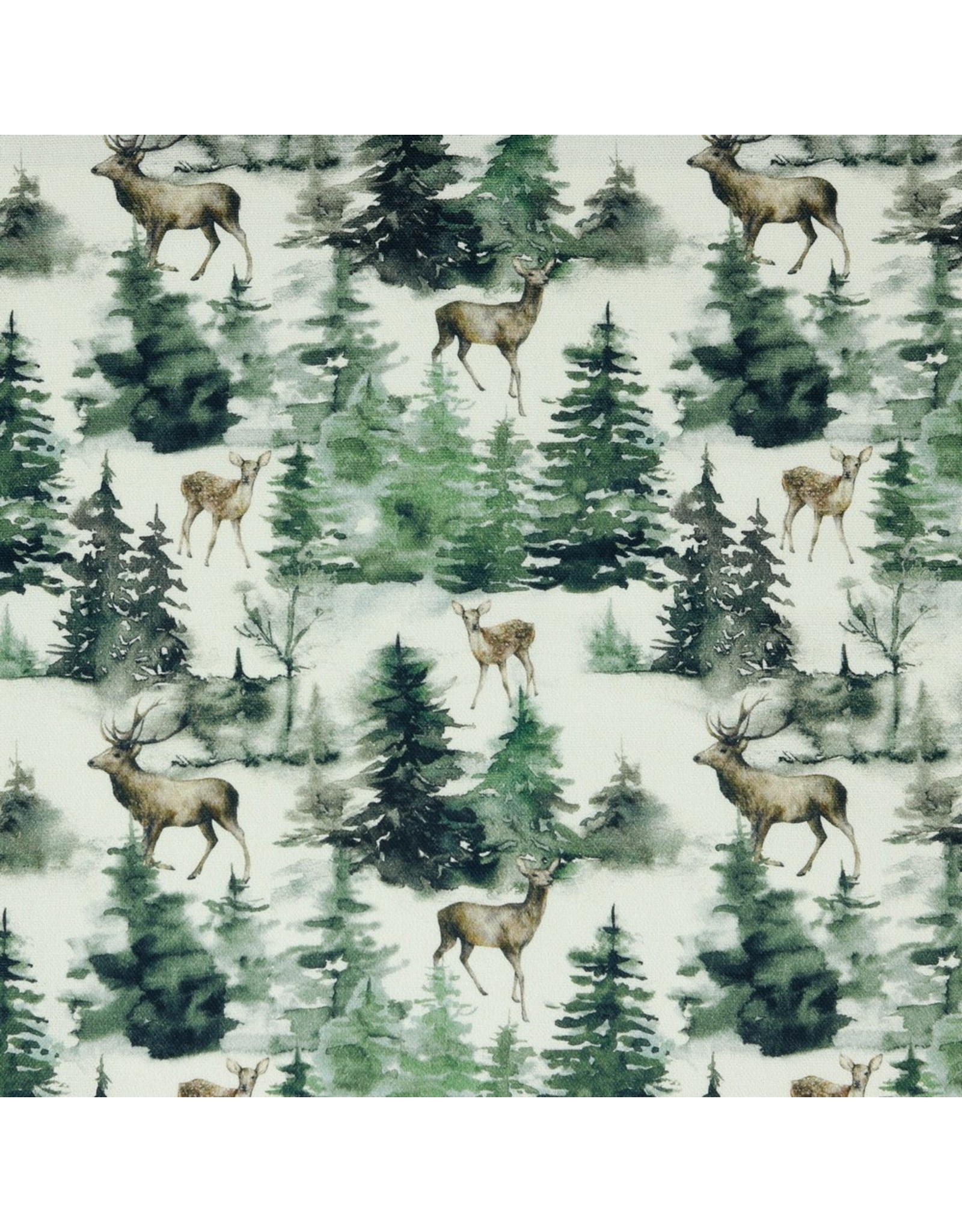 Stof Canvas digital Deer / herten
