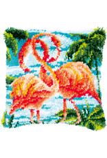Vervaco Vervaco knooppakket/Smyrna kussen Flamingo's