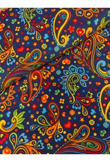 Fijne ribfluweel blauw kleuren