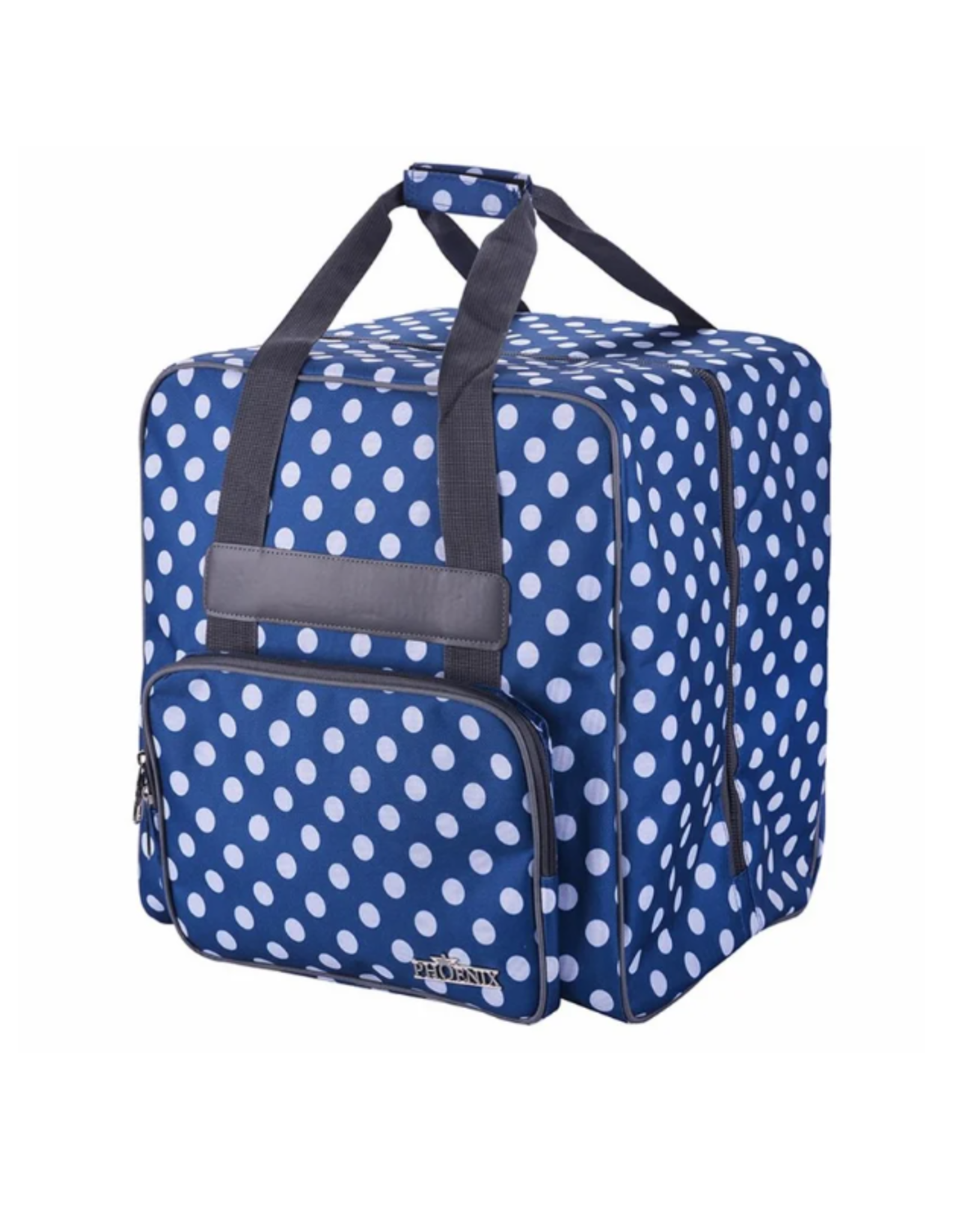 Phoenix Phoenix Overlocktas polka dots blauw 39x32x36 cm