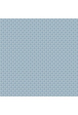 Stof 100% katoen Adelaide lichtblauw met wit motief 10287