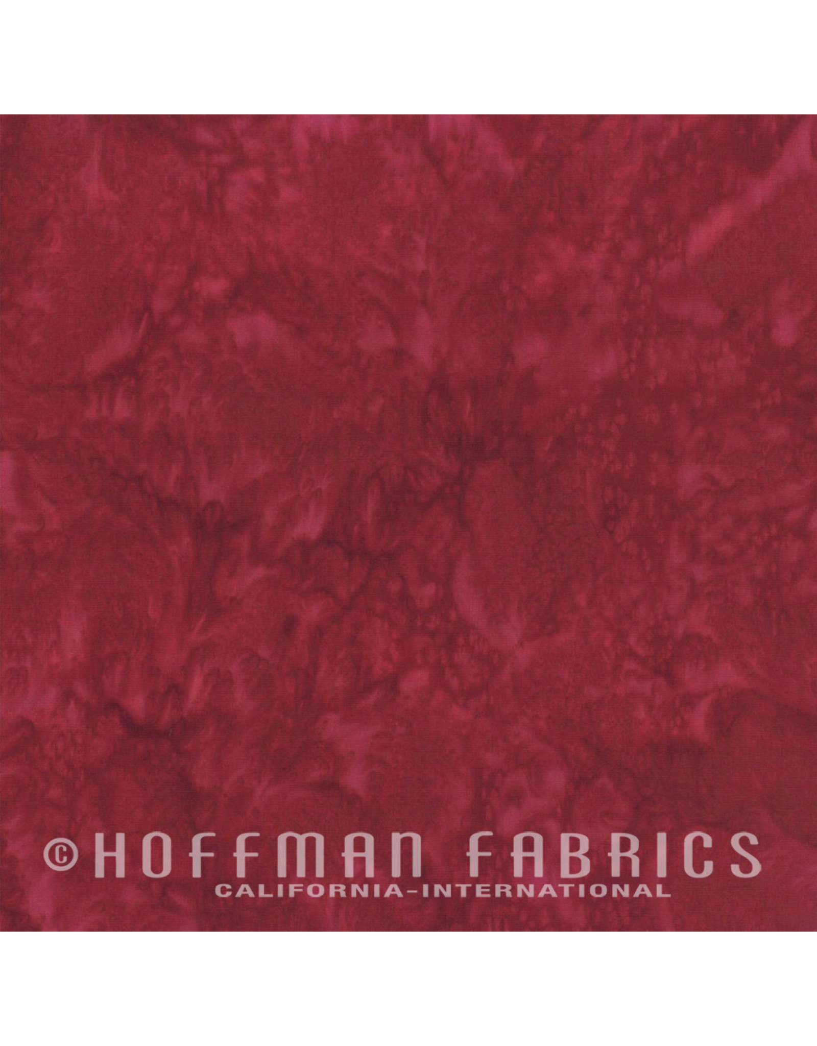 Hoffman Fabrics Stof 100% katoen Bali Hand-dyed wijnrood