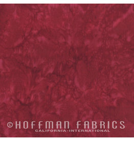 Hoffman Fabrics Stof 100% katoen Bali Hand-dyed wijnrood