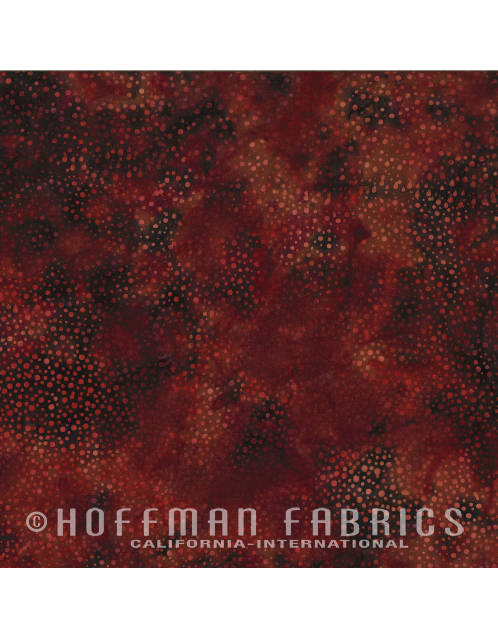 Hoffman Fabrics Stof 100% katoen Bali Dots Fire