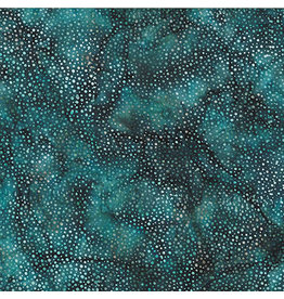 Hoffman Fabrics Stof 100% katoen Bali Dots donker turquoise