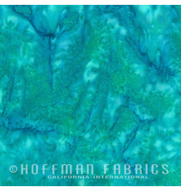 Hoffman Fabrics Stof 100% katoen Bali Hand-dyed turquoise