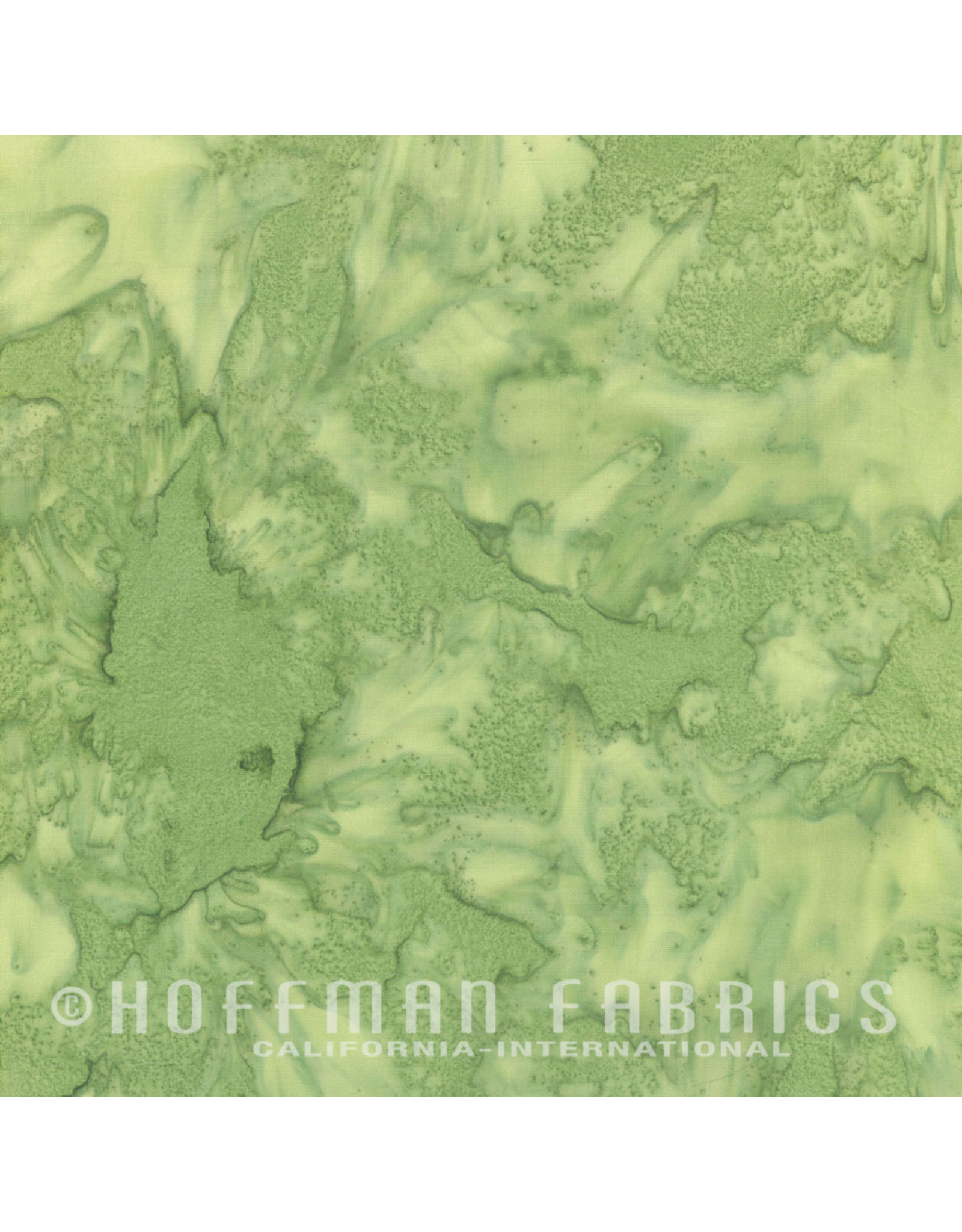 Hoffman Fabrics Stof 100% katoen Bali Hand-dyed lichtgroen