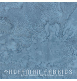 Hoffman Fabrics Stof 100% katoen Bali Hand-dyed blauw