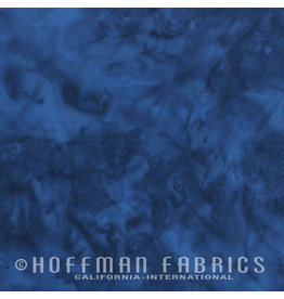 Hoffman Fabrics Stof 100% katoen Bali Hand-dyed kobalt blauw