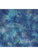 Hoffman Fabrics Stof 100% katoen Bali Dots Blauw-roze