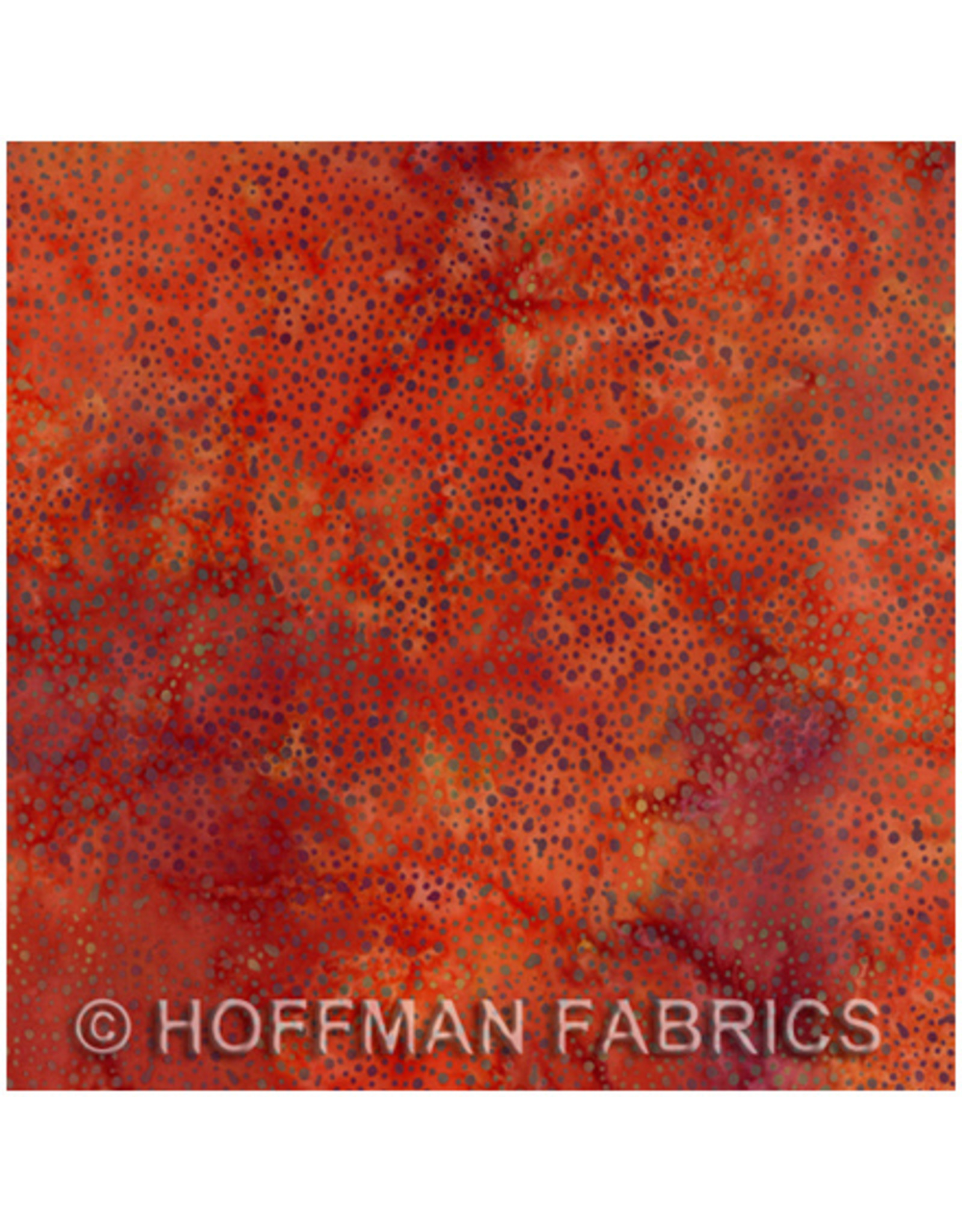 Hoffman Fabrics Stof 100% katoen Bali dots vulkaan