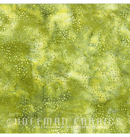 Hoffman Fabrics Stof 100% katoen Bali dots lichtgroen