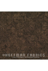 Hoffman Fabrics Stof 100% katoen Bali Dots donkerbruin