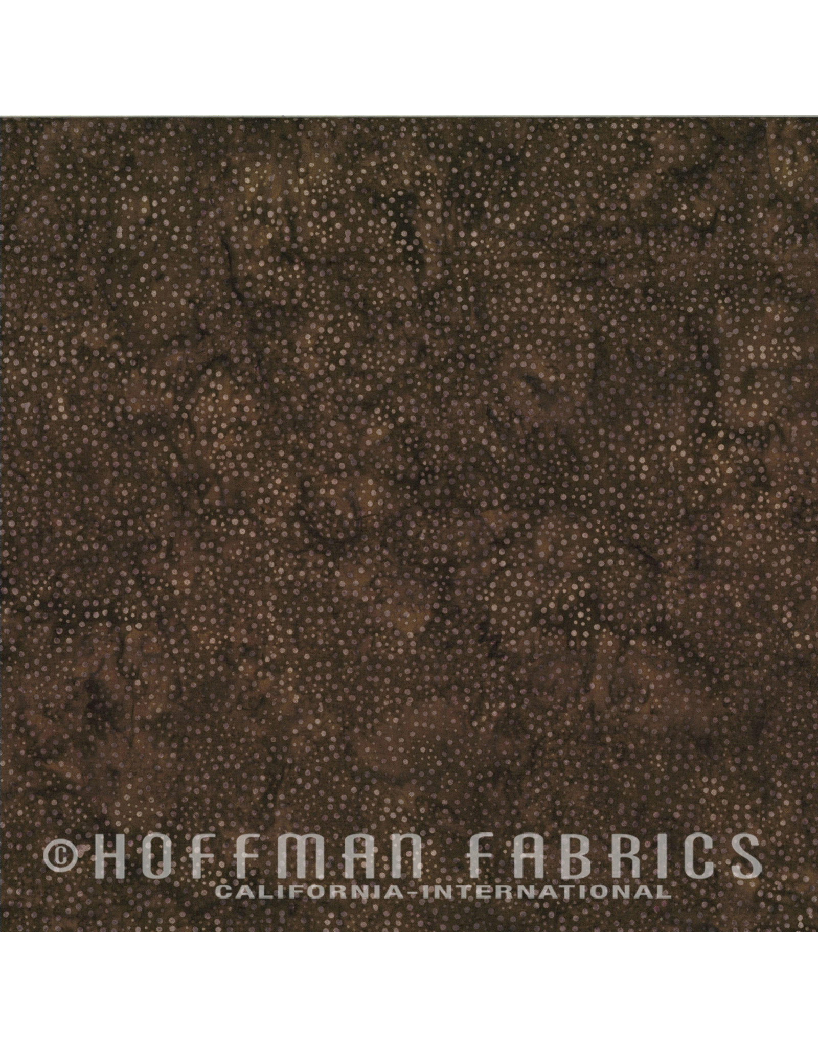 Hoffman Fabrics Stof 100% katoen Bali Dots donkerbruin