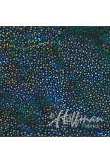 Hoffman Fabrics Stof 100% katoen Bali dots donkerblauw felle kleuren