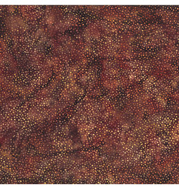 Hoffman Fabrics Stof 100% katoen Bali dots chocoladebruin