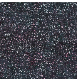 Hoffman Fabrics Stof 100% katoen Bali dots donkerblauw-roze