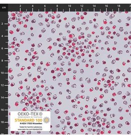 Stoffabrics Stof 100% katoen Lila-roze bolletjes (OEKO-TEX)