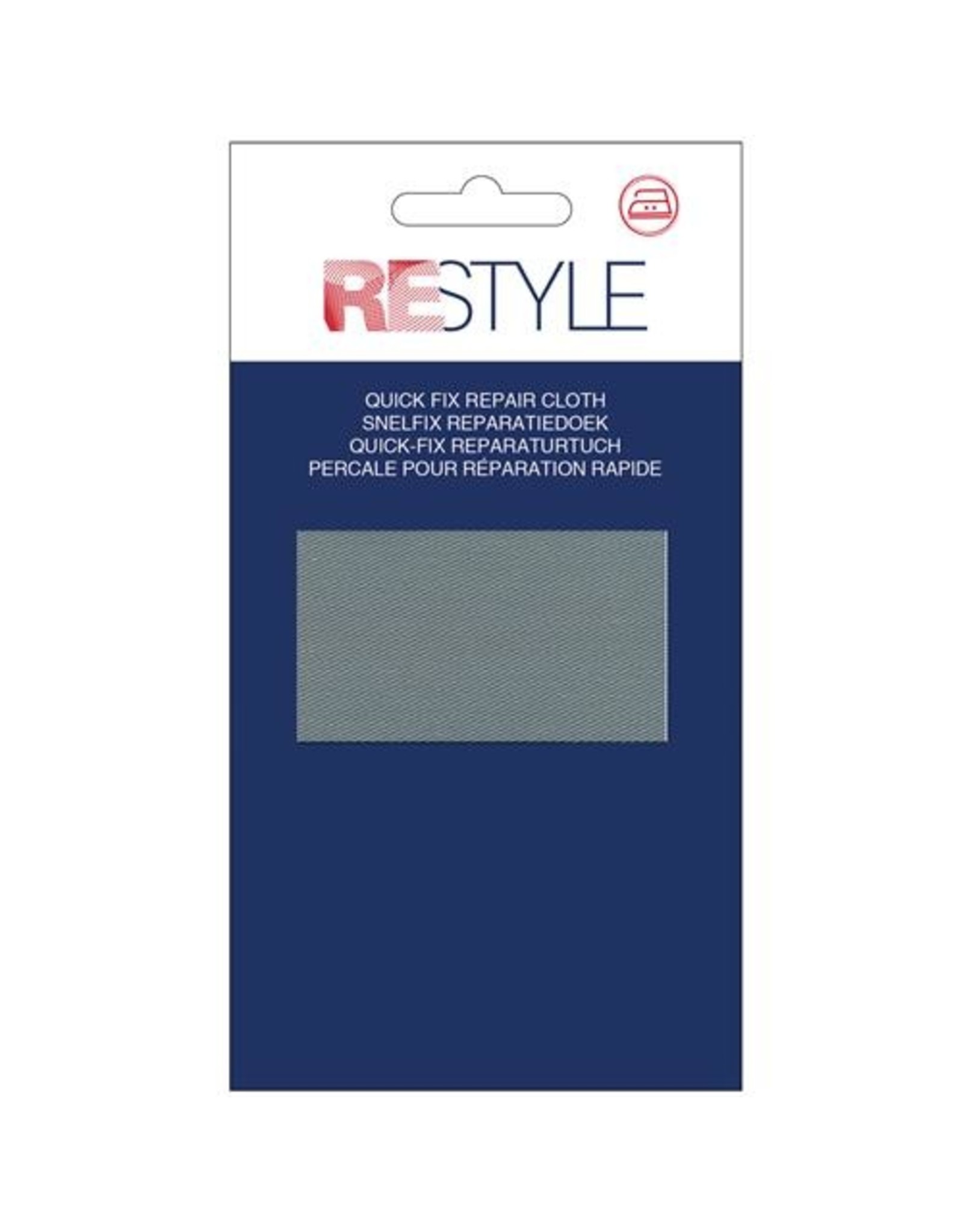 Restyle Restyle Snelfix reparatiedoek (niet-rekbaar) grijs 004
