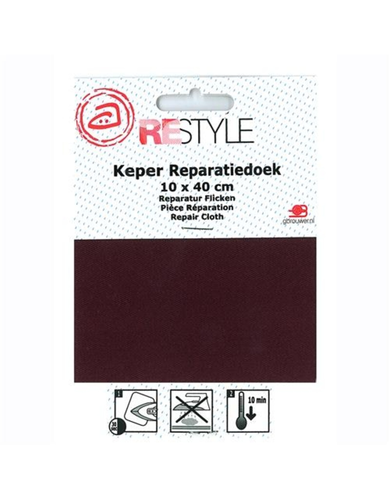 Restyle Restyle keper reparatiedoek 10 x 40 cm bordeau 750