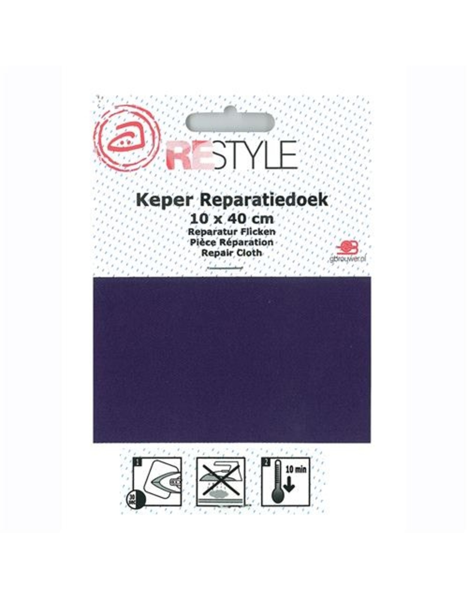 Restyle Restyle keper reparatiedoek 10 x 40 cm paars 183