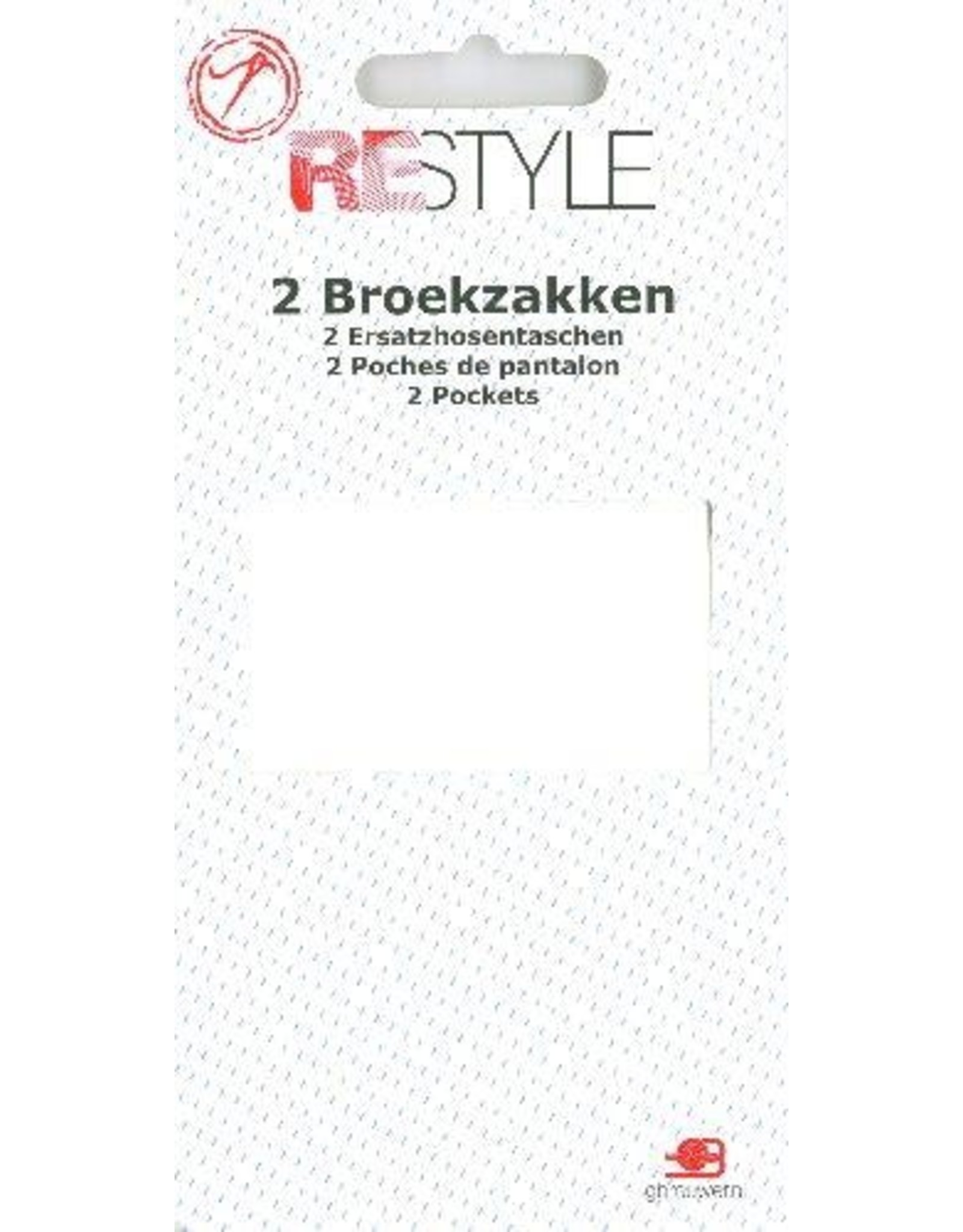 Restyle 2 broekzakken wit