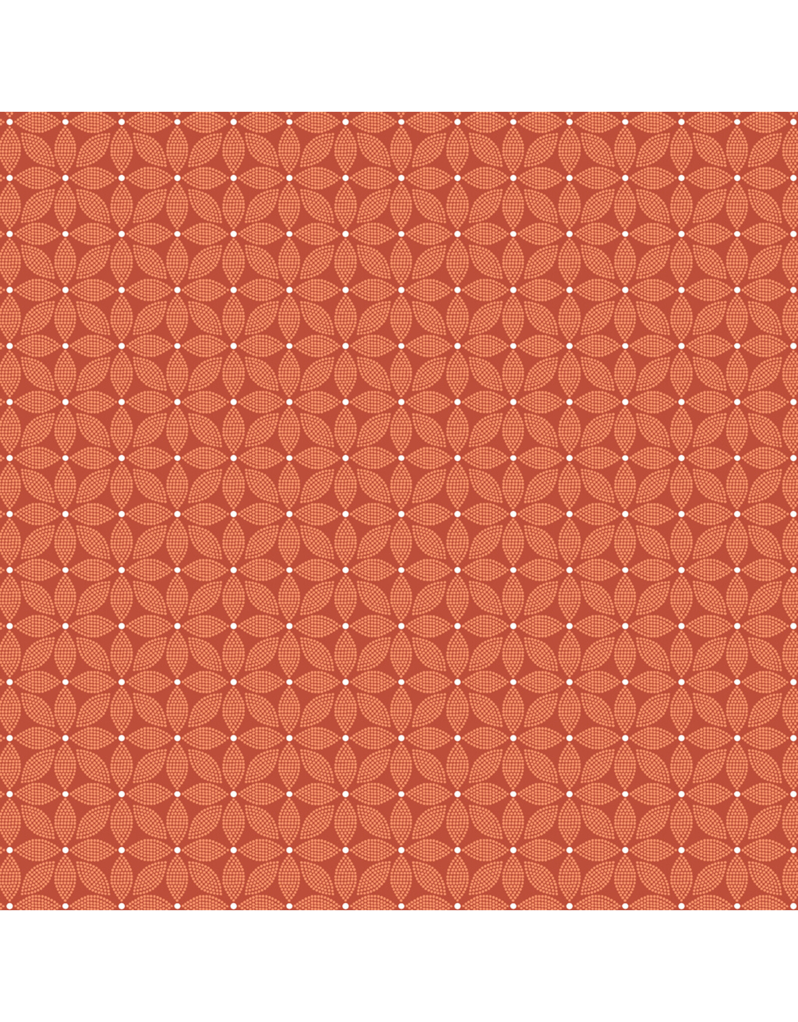 Stof 100% katoen bolletjes bloem rood