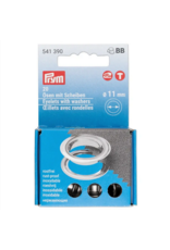 Prym Prym 20 Zilveren ringen met schijven 11mm voor Creative tool