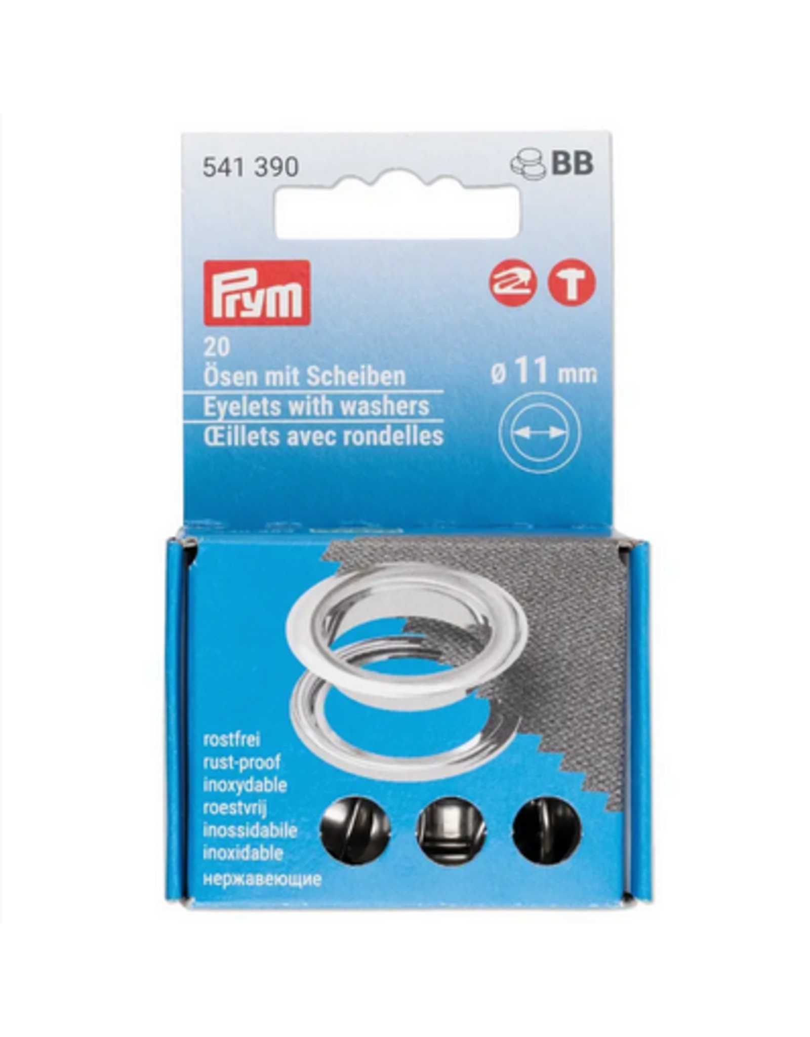 Prym Prym 20 Zilveren ringen met schijven 11mm voor Creative tool