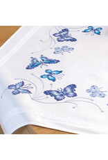 Vervaco Vervaco kruissteekpakket Tafelkleed blauwe vlinders
