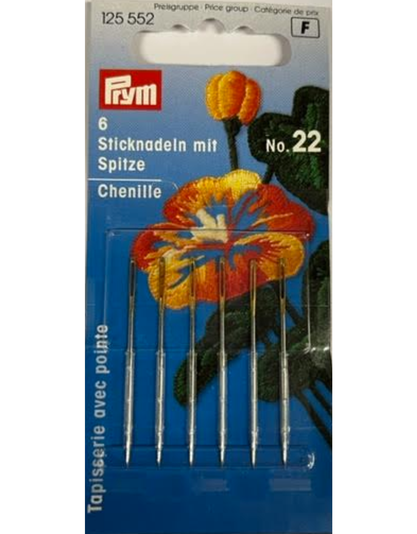 Prym Borduurnaalden staal No. 22 m. punt 0,90x40mm