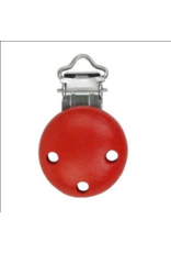 Restyle Speenclip hout rood 2 stuks